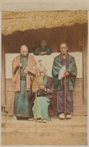 Shimooka Renjō, ‘Anma (Blind men, or masseurs)’/ ‘Doctors’, c.1863-65.