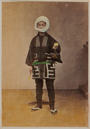 Shimooka Renjō, ‘Sakan (Plasterer)’/ ‘Koskai, or a European’s Jap. servant’, c.1863-70. ‘Koskai’ appears to be a corruption of a Japanese male given name.