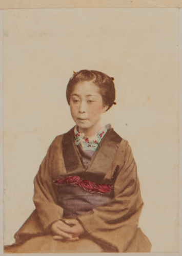 Shimooka Renjō: ‘Yakunin no mekake (Mistress of an official)’/ ‘Yakonin's wife’, c.1863-70.