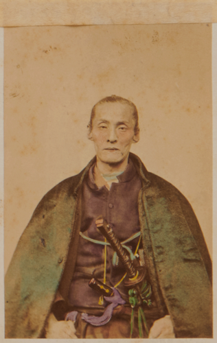 Shimooka Renjō, ‘Gun taishō (General in command of an army)’/ ‘ “Enomoto” the Insurgent’, c.1868. Portrait of Nakajima Saburōsuke (1821-1869).