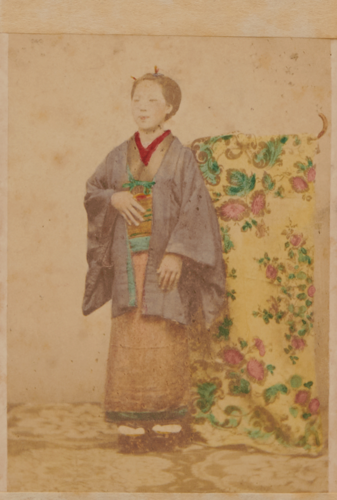 Shimooka Renjō, ‘Ko-hatamoto no musume (Low-ranking Bannerman’s girl)’/ ‘Enomoto’s mistress’, c.1863-70.