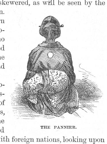 Unidentified artist, after Shimooka Renjō, ‘The Pannier’, engraving from Charles Carleton Coffin, Our New Way Round the World, Boston, 1869, 451.