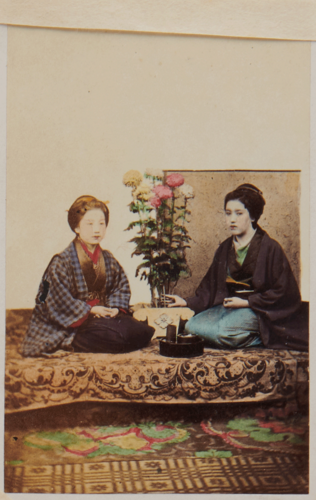 Shimooka Renjō, ‘Samurai no musume (Samurai's girl/s])’/ ‘Belle of Yokohama on the right’; ‘“Take care! Beware! She is fooling thee” I know her well’, c.1863-70. 