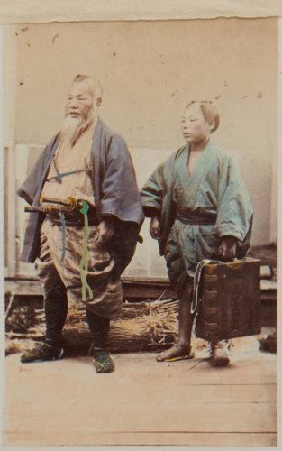 Shimooka Renjō, ‘Haisha [Dentist]’/ ‘The Dentist - a well known character here’, albumen print, c.1867