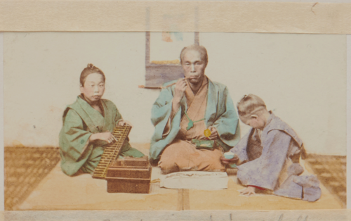 Shimooka Renjō, ‘Daimyōke (Daimyō’s household)’/ ‘A daimio's household’, c.1863-70.