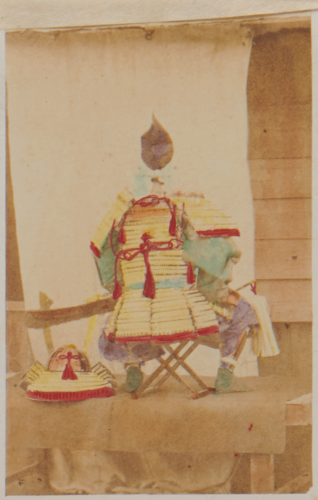 Shimooka Renjō, ‘Daimyō jinchū (Daimyō at the front)’/ ‘A daimio equipped for battle’, c.1863-70. 