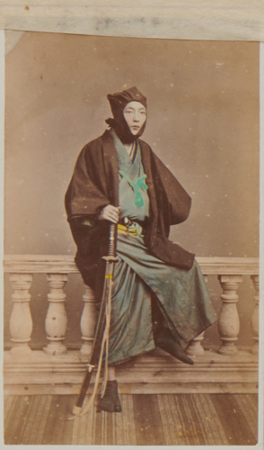 Uchida Kuichi, [Illegible] (Portrait of unidentified samurai), c.1868-70