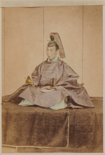 Shimooka Renjō, ‘Dai-yakunin (Higher-ranking official)’/ ‘Daimyo Class 1’; ‘An influential yakonin in seating psoture, c.1863-70.