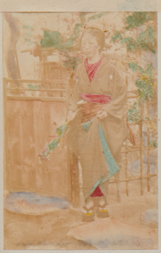 Shimooka Renjō, ‘Hatamoto no musume (Bannerman’s Girl)’/ ‘Enomoto’s mistress’, c.1863-70.